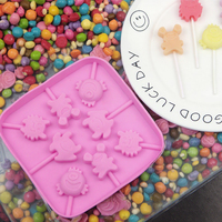 Moule à glace en silicone à 8 cavités Mini Monster outil de gaufrage avec logo personnalisé emballage durable pour les vacances