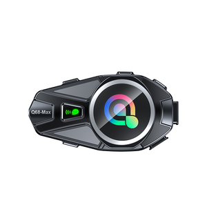 Q68 MAX accesorios de motocicleta 2 personas intercomunicador casco motocicleta intercomunicador de media cara con compartir música y radio FM - Product Image 2
