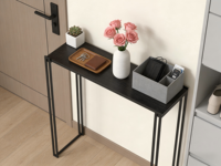 Table de console moderne de luxe en métal et bois pour la maison, l'entrée, la chambre à coucher et le salon, meubles pour appartement
