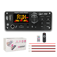 Placa Decodificadora MP3 con Amplificador de 80W (2*40W) para CC 8V-24V, Reproductor MP3 con Módulo USB V5.0, Radio FM, AUX, Grabación y Altavoz de Plástico