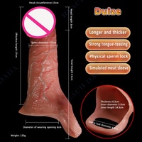 Ensemble de Godemichés en Silicone Portables pour Hommes, Jouets Sexuels pour Adultes, Manchon Pénien Élargi et Épaissi Couleur Chair, Certifié CE ROHS - Vente Chaude