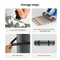 Tapis de sol gonflable automatique portable de style ethnique pour l'extérieur, résistant à l'eau, épaissi, matelas pneumatique de camping