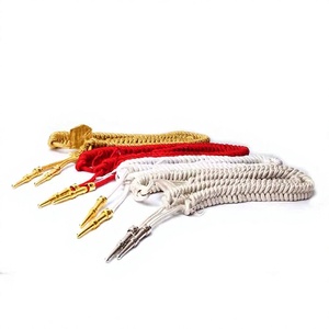 2024 Customized Officer Uniform Aiguillette Premium Quality Comfortable Bullion <b>Wire</b> with Brass Tips - Product Image 1