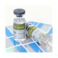 Autocollants pour flacons de peptides végétaux, soins naturels de la peau, imperméables, 2 ml, 10 ml, 15 ml, pour poudre de peptides à base de plantes
