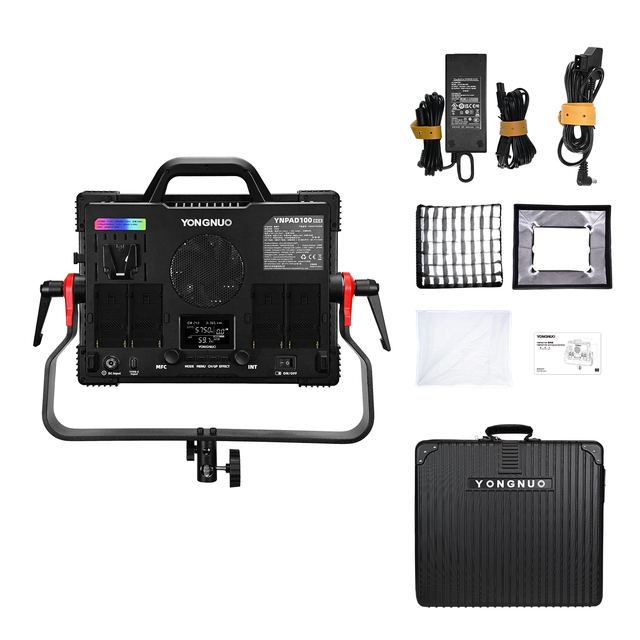 YONGNUO YNPAD100 RGB Studio Video LED Panel Light 100W Full Color for YouTube TikTok Photography High Power Volta Lighting