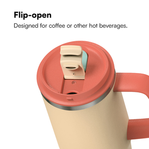 2024 New Arrival 40oz xử lý cốc thép hút chân không cốc đôi tường Mug với nắp và xử lý - Product Image 4