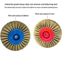 Brosse de polissage pour bijoux en fil de cuivre/laiton, outil abrasif pour meuleuse d'établi, roue de polissage en plastique de 78 mm/100 mm