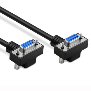 MF D-Sub 9P <strong>DB9</strong> Male <strong>DB9</strong> Female Right Angle <strong>RS232</strong> <strong>Serial</strong> Extension <strong>Cable</strong> Copper Conductor PVC Insulation for Building Outdoor - Product Image 4