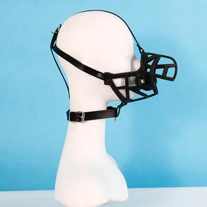 HM 2024 nuova maschera Fetish <span class=keywords><strong>Sex</strong></span> Toys stravagante maschera Anti-morso con tappo a bocca palla bavaglio cane gioco di ruolo Bondage testa cappuccio per adulti - Product Image 4
