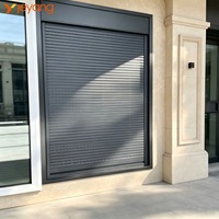 Système de fenêtre moderne avec conception de volet roulant de protection, fenêtre coulissante en aluminium, sécurité antivol