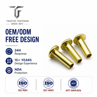 Rivets semi-tubulaires à tête plate en acier au carbone TianFang pour protections de machines agricoles et prototypes d'ingénierie, zingués, emballage export