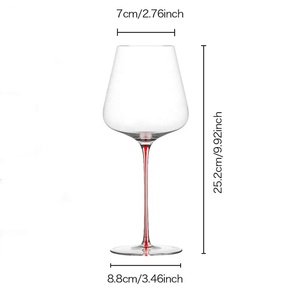 Bicchiere da Vino Borgogna Artigianale di Alta Qualità con Logo Laser Colorato, Stelo Lungo Moderno <span class=keywords><strong>Zalto</strong></span>, Ultra Sottile e di Grande Capacità - Product Image 4