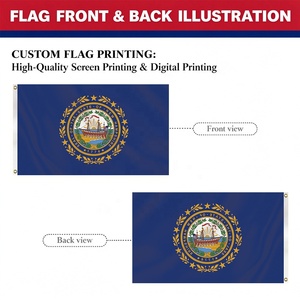 Bandera del estado de Nueva Hampshire de 3x5 pies, superventas, bandera nacional personalizada de poliéster con doble costura y ojales de latón para decoración de eventos - Product Image 3