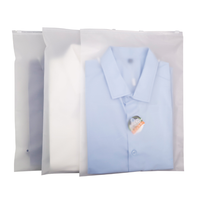 Pochette à fermeture éclair givrée personnalisée pour T-shirts, vêtements de sport, maillots de bain, sacs de rangement transparents en plastique pour vêtements