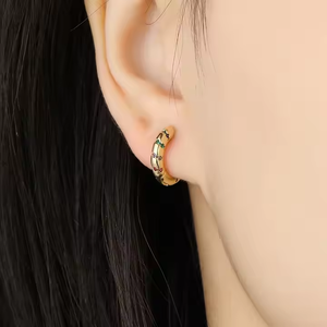 2025 boucles d'oreilles en zircone cubique pour femmes sens Pavoi boucles d'oreilles plaquées or 18 carats boucles d'oreilles créoles colorées pour femmes cadeaux de la Saint-Valentin - Product Image 1