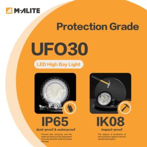 Éclairage UFO à économie d'énergie 200lm/W AC85-265V IP67 en aluminium pour hall industriel 100W/150W/200W pour entrepôt et salle de sport - Product Image 3