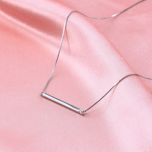 Woman Minimalist Jewelry Collar Plata 925 Minimalist Necklace 925 Sterling <strong>Silver</strong> bar Necklace <strong>Silver</strong> <strong>Choker</strong> - Product Image 2