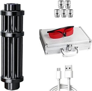 Puntero Láser Azul Profesional con Cabezal 5 en 1 |   Potente Linterna para Entusiastas del Aire Libre y Supervivencistas - Product Image 1