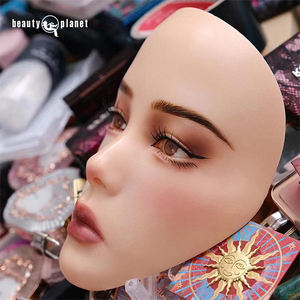Planche d'entraînement au maquillage en silicone souple pour le visage, les sourcils, les lèvres et les cils, masques d'entraînement au maquillage en silicone 5D - Product Image 2