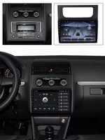 Android 10 8 + 128G QLED 800P Moniteur d'appui-tête pour Volkswagen Touran 2011-2015 360 Caméra Contrôle vocal Ventilateur de refroidissement Voiture Gps