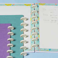 Carnet de notes personnalisé A5 taille PU délicat Premium sécurisé réutilisable lié à disque organisateur de journal intime lié à disque planificateur