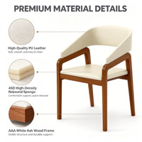 Ceci est un fauteuil de soin haut de gamme pour le salon, avec un cadre en bois de frêne, un cuir PU de haute qualité et des accoudoirs.