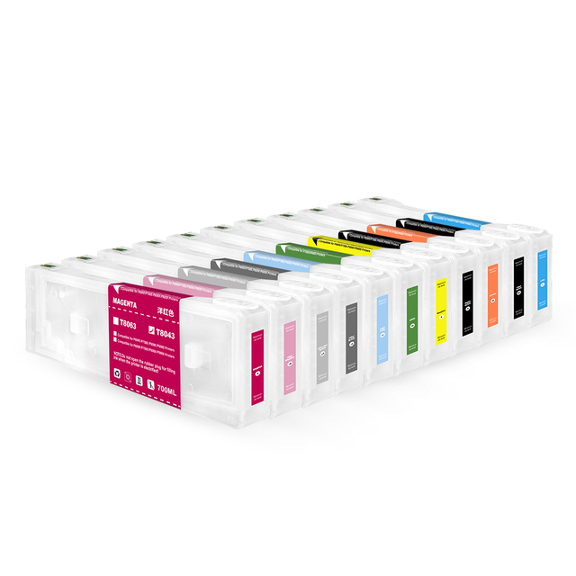 T8041-T8049 Refillable Cartridges With Chip for Epson Surecolor P6000 P7000 P8000 P9000 Printer