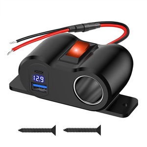 5V/4.2A impermeable motocicleta <span class=keywords><strong>USB</strong></span> cargador enchufe PC sistema de alimentación adaptador con encendedor de cigarrillos para coches - Product Image 2