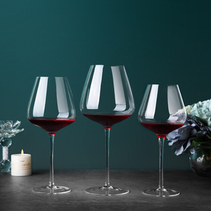 Verre à vin rouge en cristal une pièce longue tige 301 400 ml gobelet de dégustation verres à pied élégants - Product Image 1