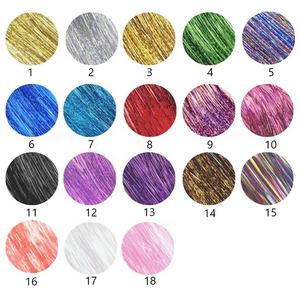 Paquete de 6 uds. Extensiones de pelo de oropel de hada brillante de 20 pulgadas, resistente al calor de pelo brillante oropel, hebras brillantes, accesorios para el cabello - Product Image 6