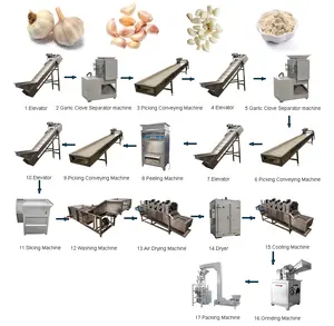 산업용 생강 마늘 가루 만들기 기계 기기 가격 자동 마늘 가루 생산 라인