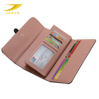 Sac à main pour femme Long Fashion Oil Wax Leather Three Fold Pull With Solid Color Retro Women Wallet