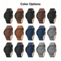 Montre à quartz pour homme avec bracelet en cuir Citizen personnalisé de haute qualité, cadran en verre, boîtier en alliage, style sportif haut de gamme, vente en gros
