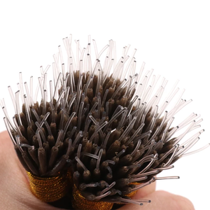 Extensiones de Cabello Nano de Plástico, Cabello Humano Virgen Remy, Negro Natural, Doble Trama, Anillas Nano Invisibles, Ligeras, Sin Daños - Product Image 2