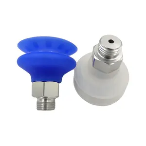 2.5 Bellows 40mm Pneumatic Silicon Rubber Vacuum Suction Cups With Thread Screw