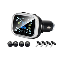 Affichage sans fil Alimenté par énergie solaire Haute qualité Certifié CE TPMS Détecteur de surveillance de la pression des pneus Ajustement universel 12V Capteur de voiture
