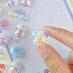 Cartoon Puffy Stickers For Phone Case PVC Die Cut <b>Gloss</b> Lamination Durable Decorative Sticker Set - Product Image 6