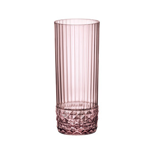 Vaso Highball 40 cl Liliac Pink America' H 15.8 cm Ø 6.8 cm Bormioli Rocco - Product Image 1