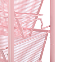 Chariot d'étagère multicouche promotionnel porte-livre Mobile support d'organisation Vertical 5 niveaux Magazine chariot de stockage à domicile