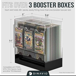 Giao dịch trò chơi Yugioh pokesmon TCG thẻ Acrylic <span class=keywords><strong>Booster</strong></span> gói Dispenser hộp <span class=keywords><strong>3</strong></span> khe cắm Acrylic <span class=keywords><strong>Booster</strong></span> gói hiển thị trường hợp - Product Image 3