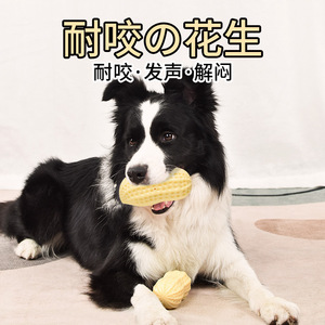 Juguete para perros con forma de cacahuete, TPR de 15 mm, de calidad alimentaria, duradero, para masticar, para perros pequeños, para uso en interiores, con sonido. - Product Image 3