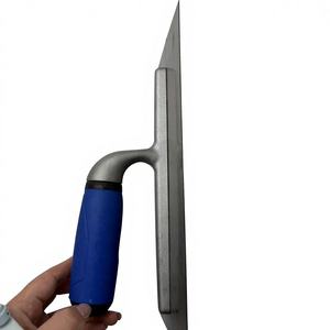 Truelle de plâtrage d'angle industrielle à double couleur avec manche en plastique, lame en acier au carbone de 12 po, poignée ergonomique, caractéristique carrée, outils de maçonnerie - Product Image 2