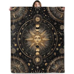 Manta de Franela con Diseño de Sol Cósmico, Manta para Siesta, Venta al por Mayor, Lavable a Máquina, Resistente a la Decoloración, para Hogar y Oficina - Product Image 6
