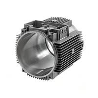Coque de moteur en aluminium moulé de grand diamètre avec ailettes de refroidissement pour moteur synchrone à aimant permanent à forte charge