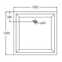 Baignoire autoportante carrée pour projet hôtelier, en acrylique, surface solide, avec boîte en bois, blanche, moderne, rectangulaire, 1 ensemble, 1,2 m
