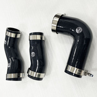 Kit de Tuyaux et Serpentin en Silicone RODIN avec Colliers en T pour Intercooler Turbo E60 E61 530d 525d – Garantie 1 An