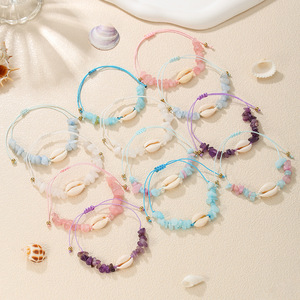 Conjunto de Pulseras de Conchas Marinas Hechas a Mano, Estilo Bohemio, con Estrellas de Mar en Capas, Joyería para Mujer, Regalo, Origen Yiwu - Product Image 4