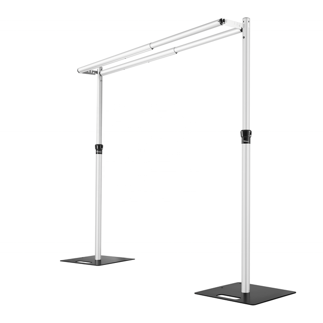 Wintina 10X10FT Adjustable Double Crossbar Heavy Duty Backdrop Stand Aluminium Wedding Arch for Wedding Decoration,Event