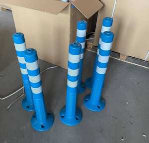 عمود تحذير مرن للطرق من البولي يوريثان مع عاكس أبيض - Product Image 2