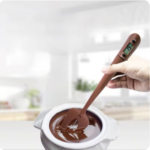 Thermomètre numérique électronique 2 en 1 pour la cuisine, la cuisson des aliments, le chocolat, avec spatule en silicone - Product Image 5